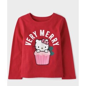 Girls Hello Kitty® Very Merry Graphic Tee - Red Size Medium (7/8)